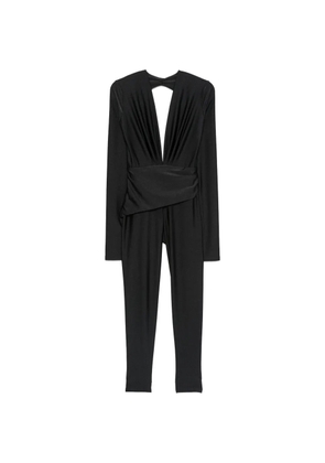 THE ANDAMANE plunging backless jumpsuit - Black