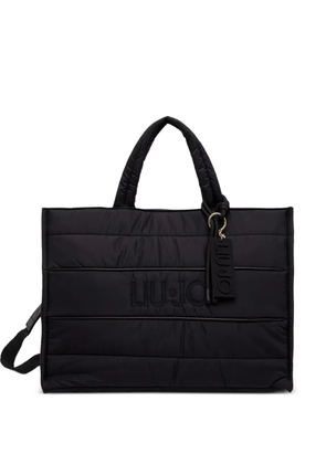 LIU JO large padded nylon tote bag - Black