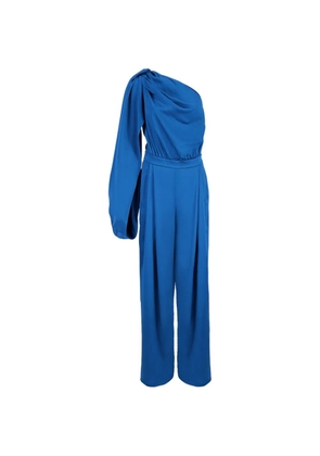 Stella McCartney one-shoulder satin jumpsuit - Blue