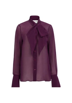 Nina Ricci Lavallière silk shirt - Purple