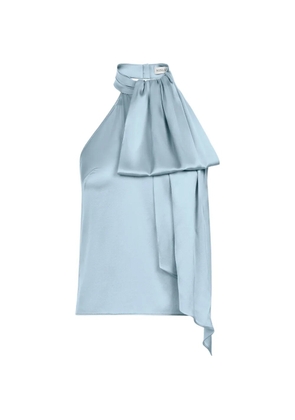Nina Ricci halterneck satin top - Blue