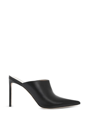 Francesco Russo pointed-toe leather mules - Black