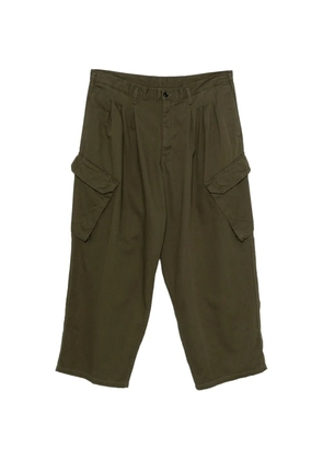 Yohji Yamamoto pleated paperbag cargo pants - Green