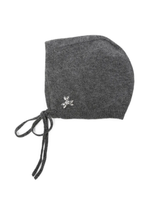 Simone Rocha embellished cashmere bonnet - Grey