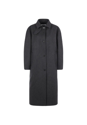 Jil Sander button-fastening wool coat - Grey