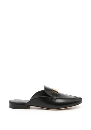 Tory Burch Leelee logo-plaque mules - Black
