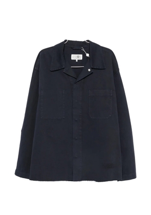 MM6 Maison Margiela concealed-fastening patch-pocket shirt jacket - Blue