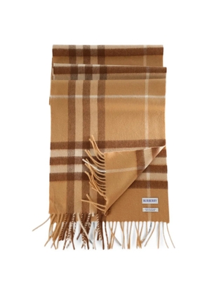 Burberry Check fringed scarf - Brown