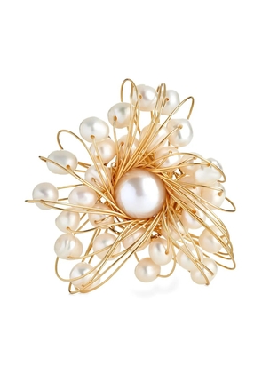 Kenneth Jay Lane Flower pin - Gold