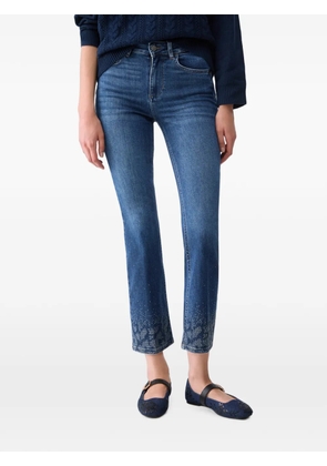 LIU JO bootcut jeans with rhinestones - Blue