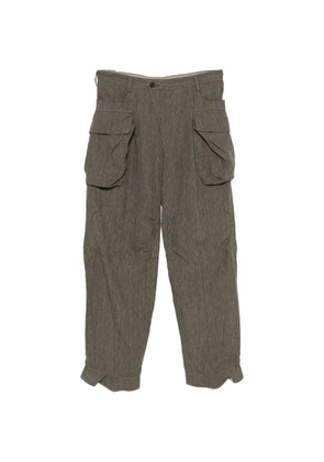 Ziggy Chen striped cargo pants - Grey