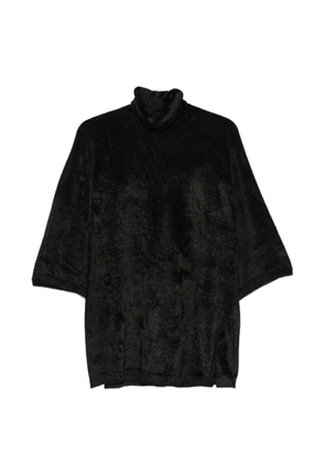 Semicouture roll-neck half-sleeve sweater - Black
