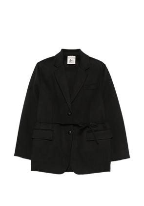 Semicouture belted wool coat - Black
