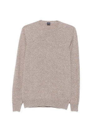 Fedeli crew-neck long-sleeve sweater - Neutrals
