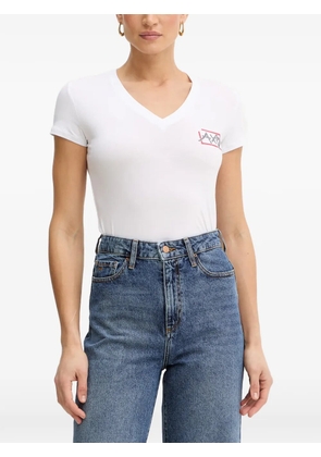 Armani Exchange embellished V-neck T-shirt - White