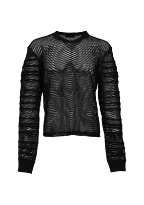 FILTH mesh long-sleeve T-shirt - Black