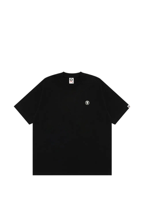 AAPE BY *A BATHING APE® AAPENOW Moonface logo-patch T-shirt - Black