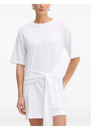 Armani Exchange tie-waist mini dress - White