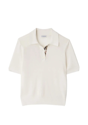 Burberry Check-trim polo top - Neutrals