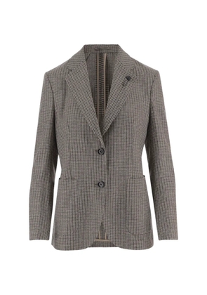 Lardini houndstooth-pattern blazer - Brown