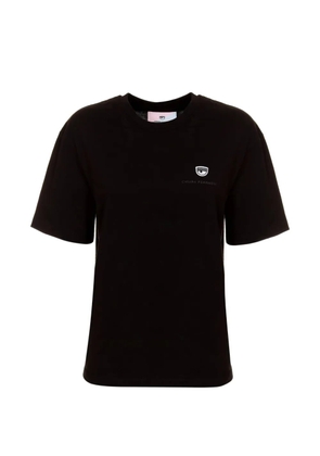 Chiara Ferragni logo-embroidered T-shirt - Black