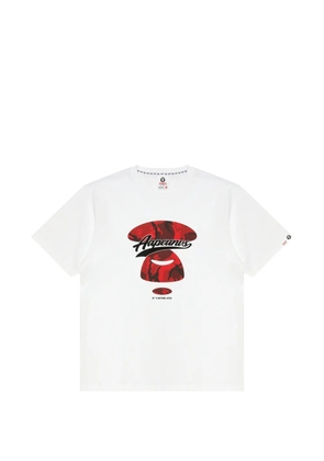 AAPE BY *A BATHING APE® camouflage-print logo-print T-shirt - White
