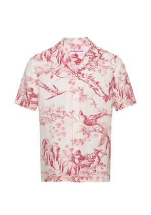 Orlebar Brown Maitan floral-print short-sleeved linen shirt - Pink