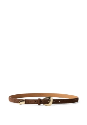 Claudie Pierlot suede-finish buckle-fastening belt - Brown