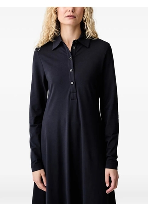 Marc O'Polo long-sleeve button-fastening midi dress - Blue