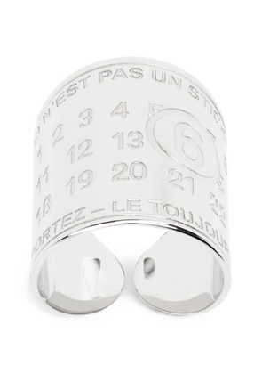 MM6 Maison Margiela numeric-logo cuff bracelet - Silver