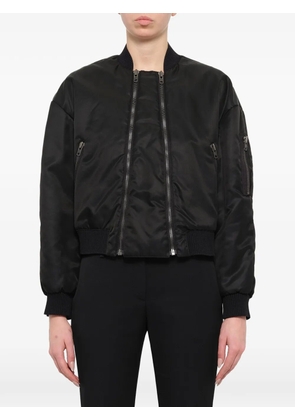 Kenzo logo-patch zip-up jacket - Black