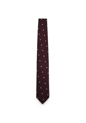 Lardini polka-dot silk tie - Red