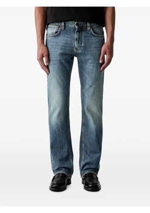 Emporio Armani logo-appliqué straight jeans - Blue