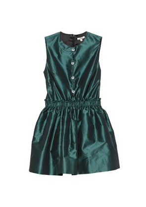 Maje embellished-button sleeveless playsuit - Green