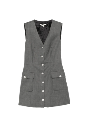 Maje embellished-button sleeveless playsuit - Grey