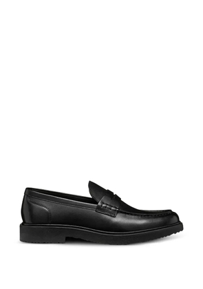 Geox leather penny-slot loafers - Black