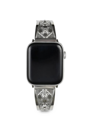 TOGA TOO engraved-motif link watch strap - Silver
