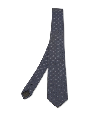 BOSS circle jacquard tie - Blue