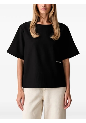Armani Exchange logo-embroidered zip-fastening top - Black