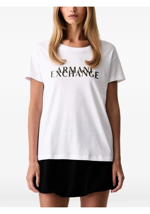 Armani Exchange logo-print T-shirt - White