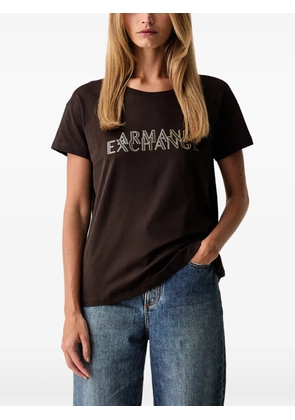Armani Exchange logo-print T-shirt - Brown