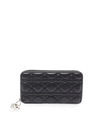 Christian Dior Pre-Owned 2000s Lady Dior Voyageur Cannage wallet - Black