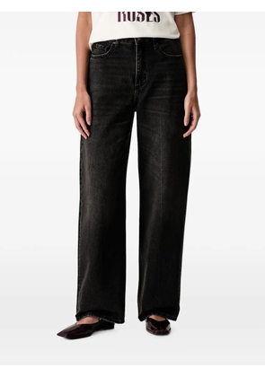 Armani Exchange whiskering-effect jeans - Black