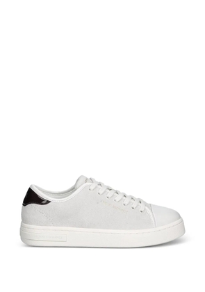 Armani Exchange logo-lettering panelled sneakers - Grey