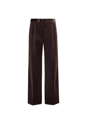 Lardini velvet wide-leg trousers - Brown