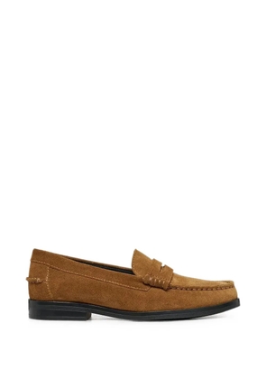 Geox Noemen suede penny-slot loafers - Brown