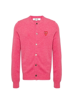 Comme Des Garçons Play heart-patch button-up cardigan - Pink