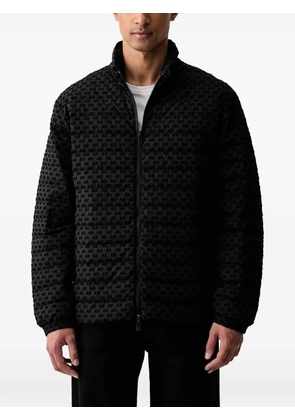 Armani Exchange logo-print quilted jacket - Black