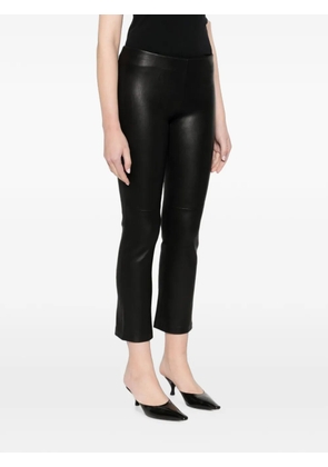 Stouls JP Twenty flared leather trousers - Black