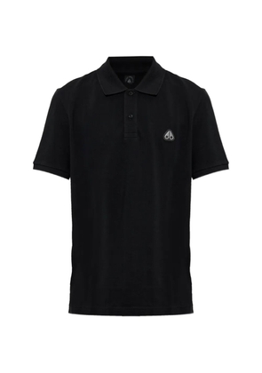 Moose Knuckles logo-patch polo shirt - Black